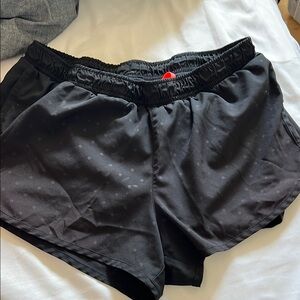 Black Women's Shorts with a orange inside adustable string